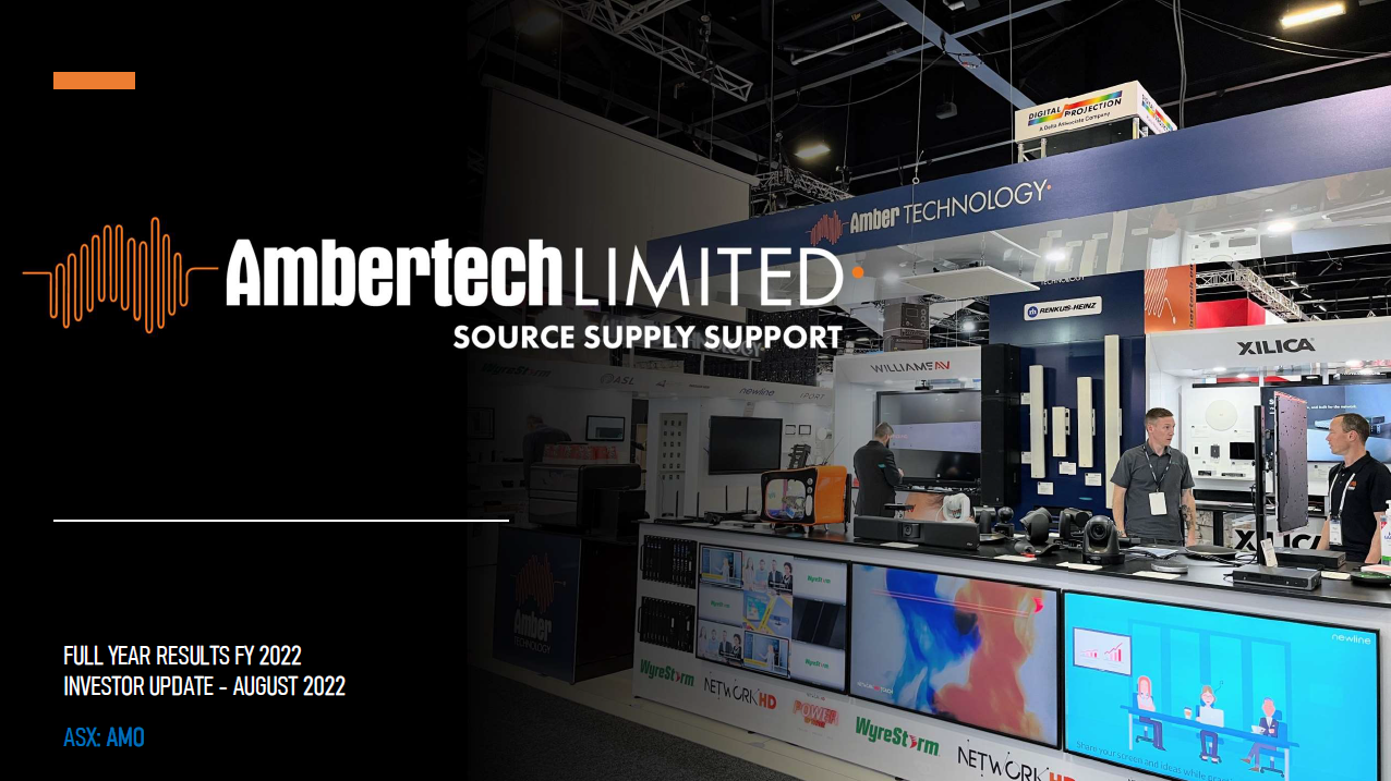 Investor Presentation August 2022